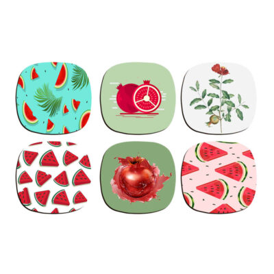 Ensemble de sous-verres inspiré de la calligraphie persane Yalda