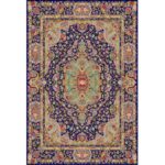 Grand tapis de sol intérieur de style bohème persan Nafis