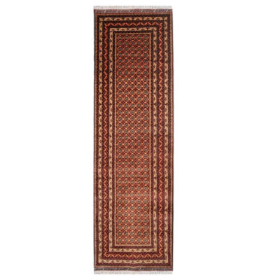 Tapis persan tribal runner noué à la main modèle Kamand