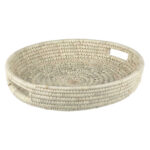Panier de rangement en feuille de palmier tissé à la main persan modèle Atena