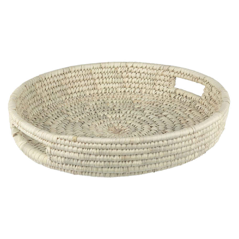 Panier de rangement en feuille de palmier tissé à la main persan modèle Atena