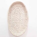 Panier en feuille de palmier tissé à la main persan modèle Leyli