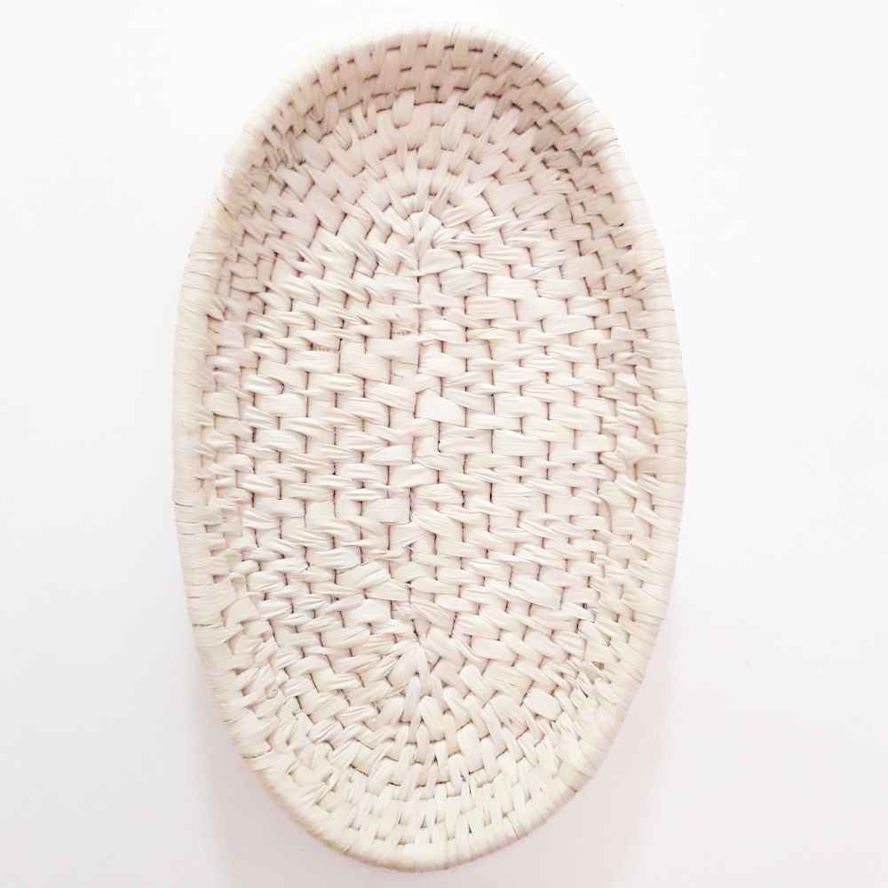 Panier en feuille de palmier tissé à la main persan modèle Leyli