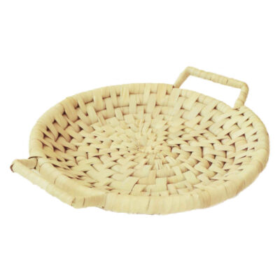 Panier de rangement en feuille de palmier tissé à la main persan avec poignées modèle Nesa