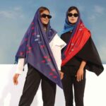 Silk Scarf for Women – Persian Artistic Print, Luxe and Vibrant Mohabat Design