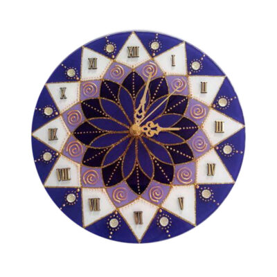 Horloge Murale en Vitrail Motif Géométrique – Arghavan