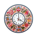 Horloge Murale en Vitrail Motif Floral – Modèle Negar