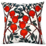 Housse de coussin en velours persan rouge – Design Ghashghaei (Set de 2)