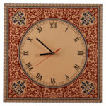 Horloge murale en bois persane artisanale Modèle Slimi