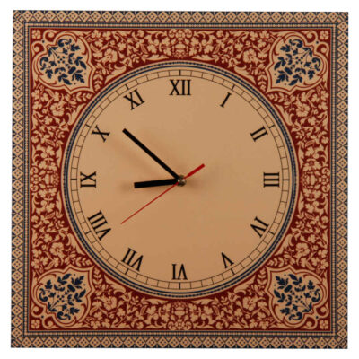 Horloge murale en bois persane artisanale Modèle Slimi