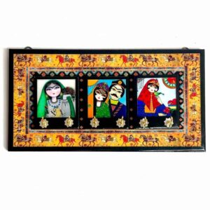 Porte-clés mural en bois persan fait main modèle Khatoon