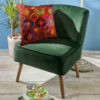 Housse de coussin en velours persan rouge - Design Ghashghaei (Set de 2)