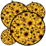 Damkoni – Bonnet de Riz Iranien – Attrape-Vapeur pour Couvercle Ensemble de 4 – Modèle Tournesol