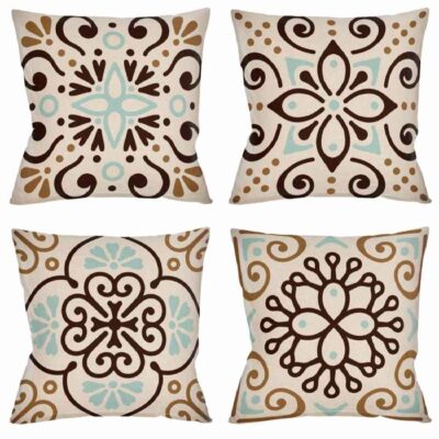 Housse de coussin en velours persan Set – Design Ayda (Set de 4)