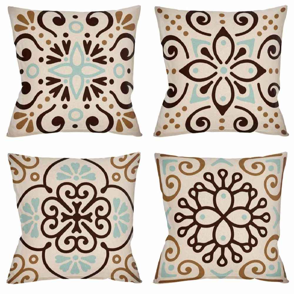 Housse de coussin en velours persan Set - Design Ayda (Set de 4)