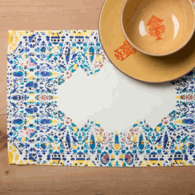 Set de 6 sets de table en tissu Sous l’assiette – Modèle Dina