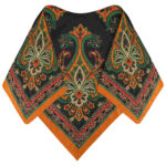 Floral Print Silk Scarf for Women – Luxe and Vibrant Parvin Design
