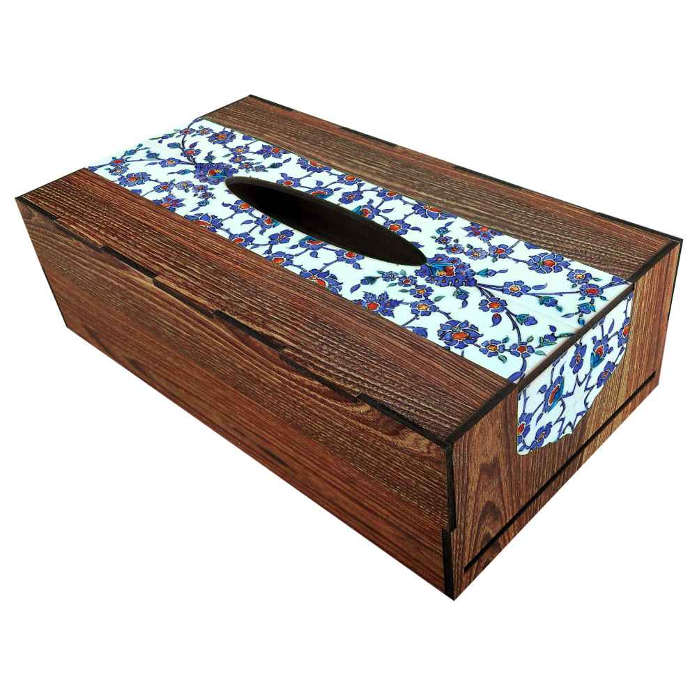 Couvercle de boîte à mou tissues en bois rustique – Golasa