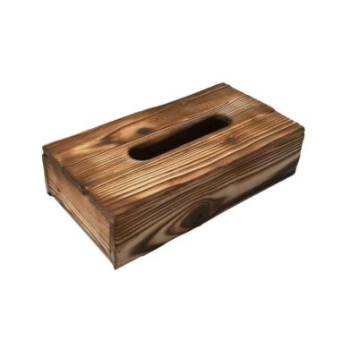 Couvercle de boîte à mou tissues en bois rustique – Jangal