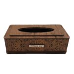 Couvercle de boîte à mou tissues en bois rustique – Rasa