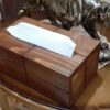 Couvercle de boîte à mou tissues en bois rustique – Telan