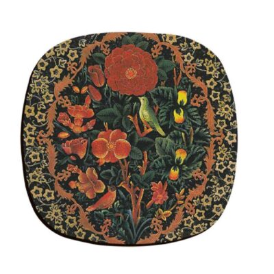 Ensemble de Dessous de Verre avec Motif Artistique d’Inspiration Persane Gol