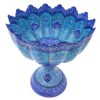 Coupe Décorative en Cuivre Peinte à la Main avec de l'Émail Minakari Persan Gohar