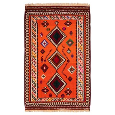 Tapis Kilim en laine persane tissé à la main à Fars Traditionnel Aidin
