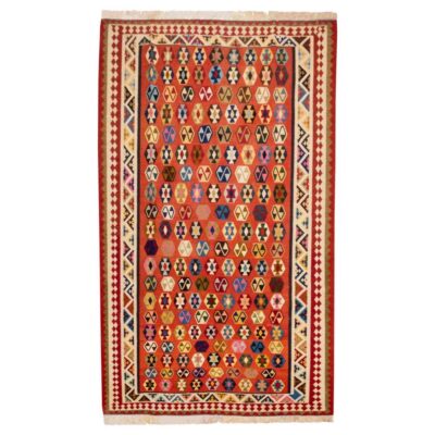 Tapis Kilim en laine persane tissé à la main à Fars Traditionnel Anil
