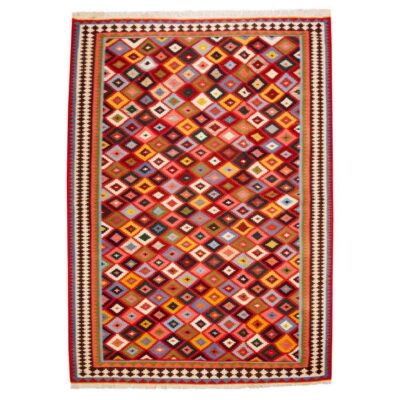 Tapis Kilim en laine persane tissé à la main à Fars Traditionnel Atila