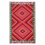 Tapis Kilim en laine persane tissé à la main à Fars Traditionnel Bahador