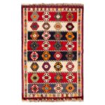 Tapis Kilim en laine persane tissé à la main à Fars Traditionnel Doman