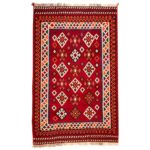 Tapis Kilim en laine persane tissé à la main en Fars Traditionnel Dorna