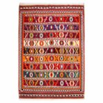 Tapis Kilim en laine persane tissé à la main à Fars Traditionnel Takin