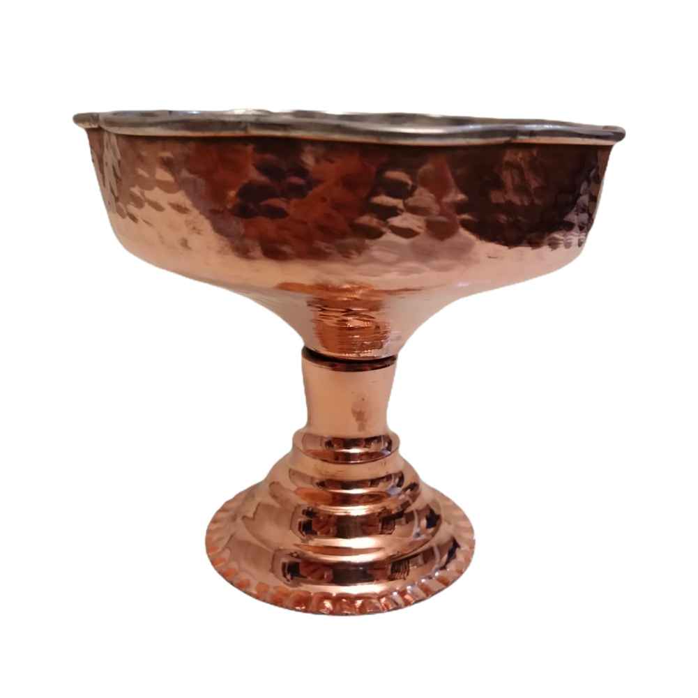 Bol de table en cuivre martelé traditionnellement - Hasti