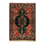 Tapis persan authentique en soie noué à la main à Khorasan Lachak Toranj