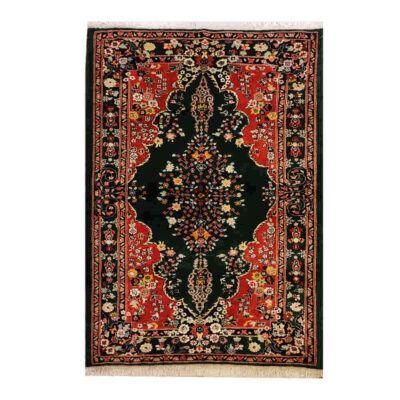 Tapis persan authentique en soie noué à la main à Khorasan Lachak Toranj