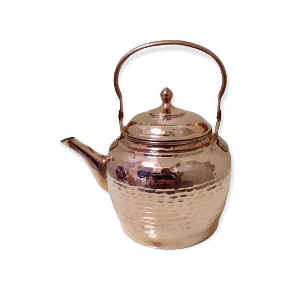 Bouilloire en cuivre persan durable pour cuisinière traditionnelle martelée Tanaz