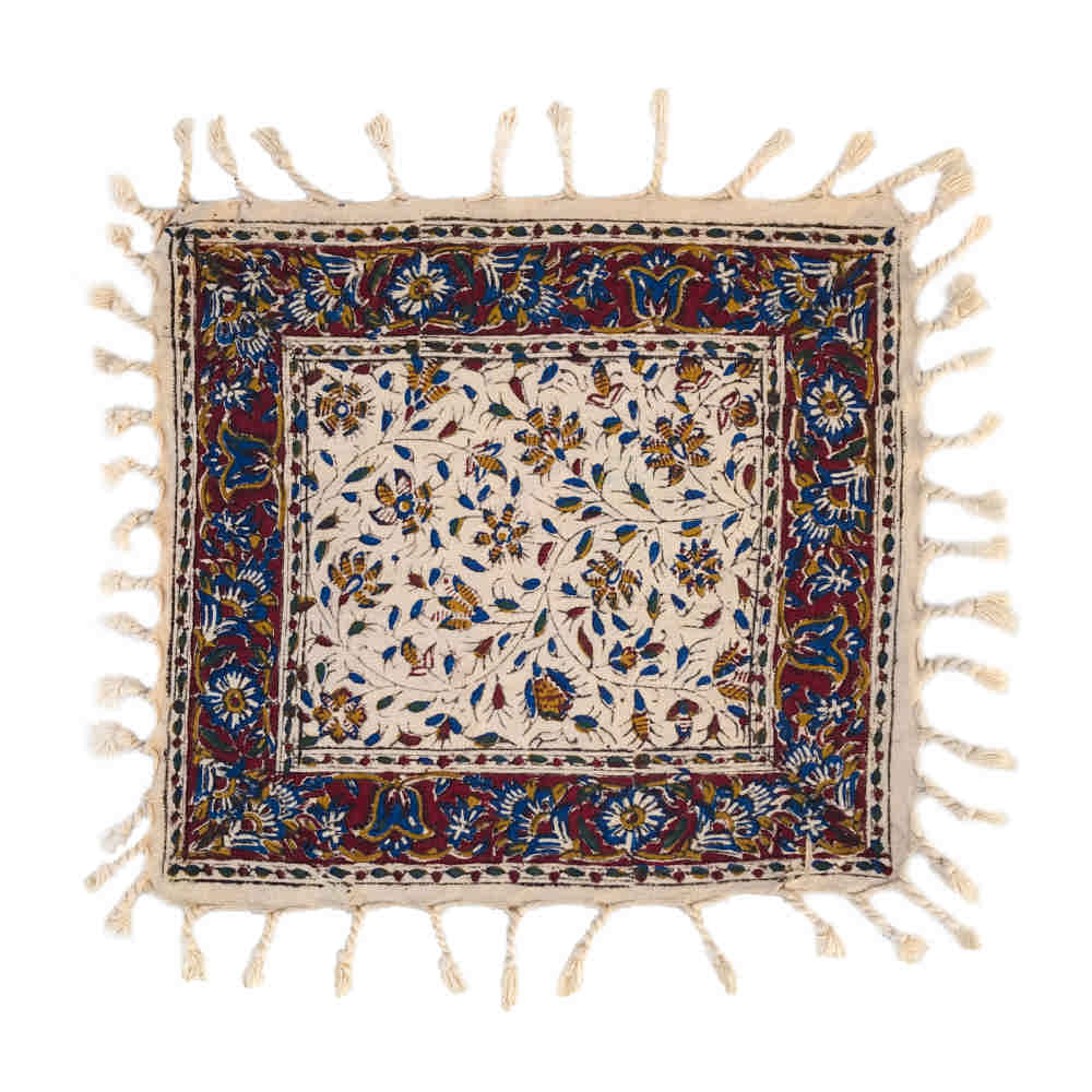 Nappe iranienne : Tapisserie traditionnelle de Kalamkari d'Isfahan