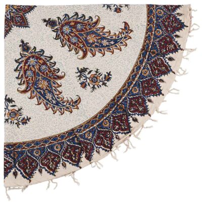 Nappe iranienne : Tapisserie traditionnelle de Kalamkari d’Isfahan Atarian