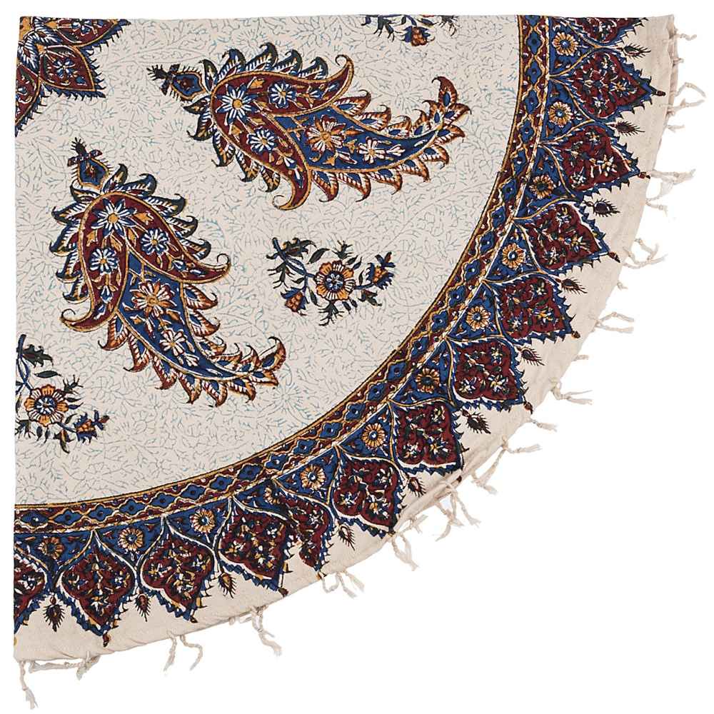 Nappe iranienne : Tapisserie traditionnelle de Kalamkari d'Isfahan Atarian