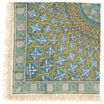 Nappe iranienne : Tapisserie traditionnelle de Kalamkari d’Isfahan Borna