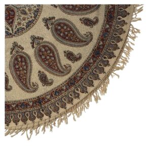 Nappe iranienne : Tapisserie traditionnelle de Kalamkari d’Isfahan Hasti