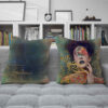 Housse de coussin en velours persan - Design Calligraphie (Set de 2)
