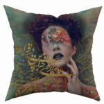 Housse de coussin en velours persan – Design Calligraphie (Set de 2)