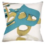 Housse de coussin en velours persan – Design Calligraphie Heh (Set de 2)