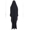 Tchador noir islamique arabe Hijab avec manches pour femmes et prière - Sahar