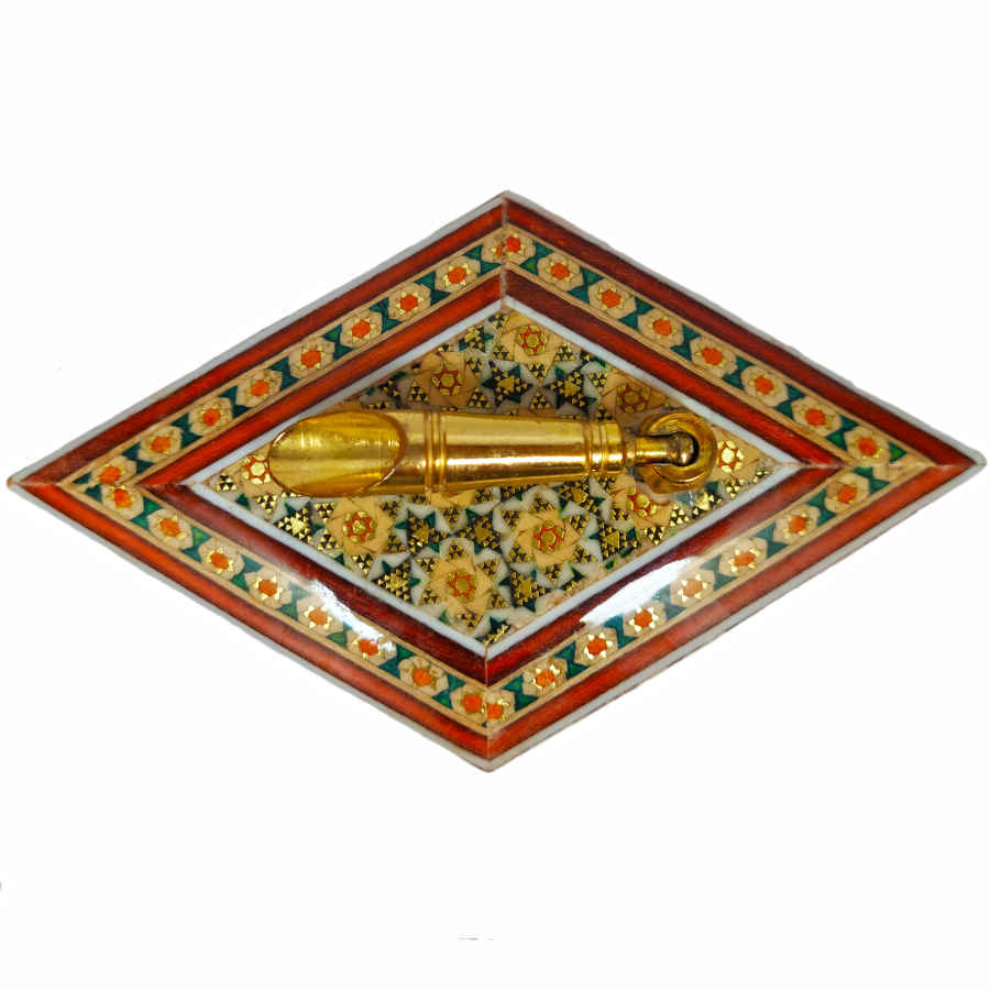 Porte-stylo en bois persan fait main pour bureau - Art Khatamkari Élégance, Farzan
