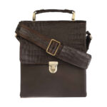 Sac Messenger en Cuir Luxueux – Modèle Croco Fait Main