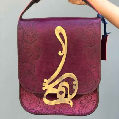 Sac bandoulière en cuir véritable fait main – Design Persan Hich